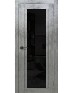 К-11 Бетон светлый (Остекление Лакобель черное) (Остекление Лакобель черное) Verda