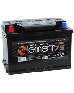 Автомобильный аккумулятор Element 75 Ач прямая полярность L3 Актех