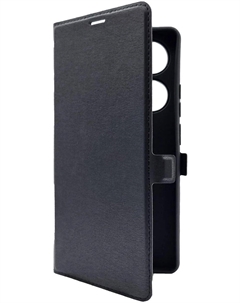 Чехол-книжка BoraSCO для смартфона Xiaomi Redmi Note 13 Pro 4G, искусственная кожа/микрофибра, черный (72995) Borasco