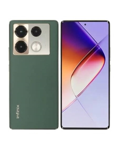 Смартфон Infinix NOTE 40 PRO, 6.78" 2460x1080 AMOLED, MediaTek Helio G99, 8Gb RAM, 256Gb, 3G/4G, NFC, Wi-Fi, BT, 3xCam, 2-Sim, 5000 мА⋅ч, USB Type-C, Android 13, зеленый