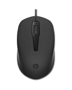 Мышь проводная 150, 1600dpi, USB, черный (240J6AA) Hp