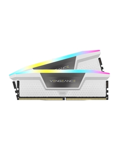 Оперативная память CORSAIR Vengeance RGB, 64 Гб DDR5 (2x32 Гб), 5200 МГц, CL40, CMH64GX5M2B5200C40W, белый Corsair