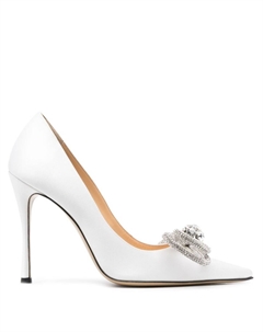 Атласные туфли Double Bow 110, белый Mach & mach