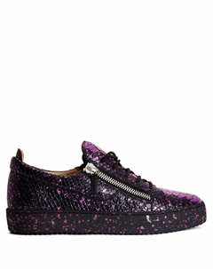 Кеды Frankie с тиснением под кожу крокодила, черный Giuseppe zanotti