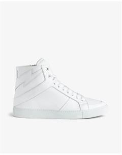 ZV1747 Мужские кроссовки High Flash из белой кожи Zadig&voltaire