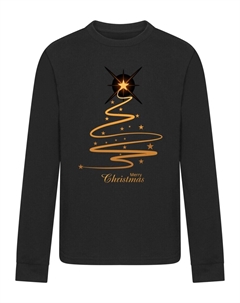 Лонгслив Shirt Christmas - Golden Tree, черный Absolute cult