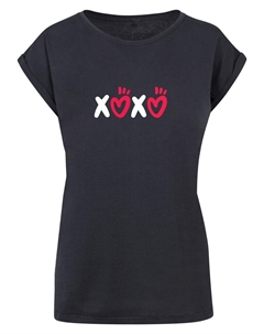 Рубашка Valentines Day - XOXO, темно-синий Merchcode