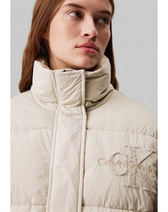 Зимняя куртка MONOLOGO PUFFER Jeans, кремовый Calvin klein