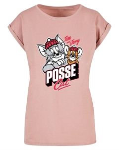 Рубашка Tom And Jerry - Posse Cat, темно-розовый Absolute cult