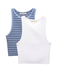 Топ Top, цвет marine blue/Light blue/White Pull & bear