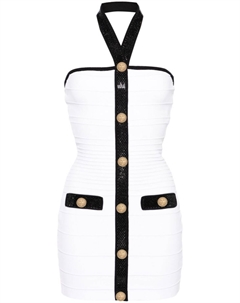 Retrofete трикотажное платье мини Harper, белый