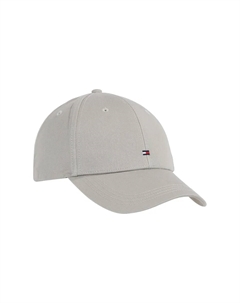 Бейсбольная кепка "CLASSIC BB CAP", регулируемый ремешок с пряжкой с логотипом, один размер, цвет Drizzle Grey Tommy hilfiger
