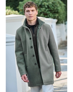 Пальто без рукавов со встроенным воротником и широким воротником, зеленый Next