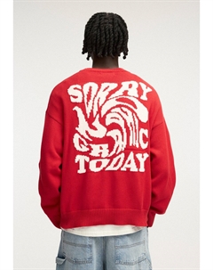 Свитер WITH GRAPHIC , красный Pull & bear