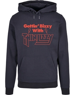Толстовка с капюшоном Sweatshirt Thin Lizzy - Gettin Bizzy, ночной синий Merchcode