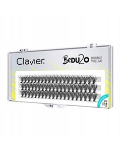 Искусственные ресницы в пучках BeDu2o, двойной объем, разная длина, 8–14 мм, ультраобъем для идеального вида. Clavier