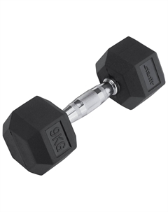 Гантель обрезиненная STARFIT DB-301 10 кг, черная 1/2 Barfits