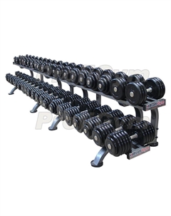 ГП-010 ОБРЕЗИНЕННЫЙ ГАНТЕЛЬНЫЙ РЯД «PROFIGYM» ОТ 8,5 ДО 56 КГ С ШАГОМ 2,5 КГ Barfits