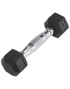 Гантель обрезиненная STARFIT DB-301 1 кг, черная 1/20 Barfits