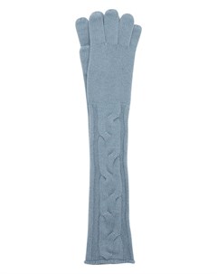 Удлиненные кашемировые перчатки фактурной вязки Loro piana