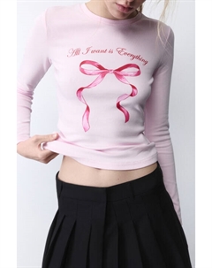 Лонгслив приталенный с принтом y2k Befree