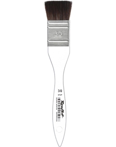 Кисть синтетика белка имитация №30 "5F2Р" короткая ручка прозрачная Roubloff
