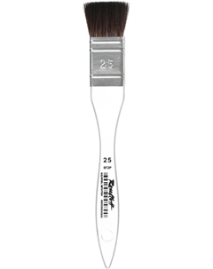 Кисть синтетика белка имитация №25 "5F2Р" короткая ручка прозрачная Roubloff
