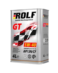 Моторное масло GT 5W-40, 4 л Rolf