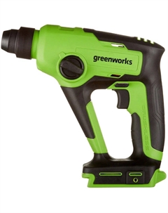 Перфоратор GD24SDS1, аккумуляторный, SDS-Plus, 1.2 Дж, 1200 об/мин, 5600 уд/мин, 24V, Li-Ion, 1.24 кг (3803107) поставляется без аккумуляторов и зарядного устройства Greenworks