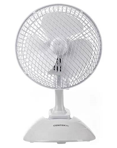 Вентилятор настольный осевой CENTEK CT-5003 20 Вт, скоростей: 2, лопасти 15 см, наклон, белый (CT-5003) 1 шт Centek