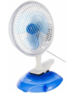 Вентилятор настольный осевой CENTEK CT-5003 20 Вт, скоростей: 2, лопасти 15 см, наклон, белый/синий (CT-5003) 1 шт Centek