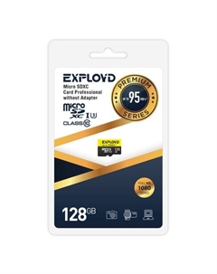 Карта памяти 128Gb microSDXC Premium Class 10 UHS-I U3 (EX128GCSDXC10UHS-1-ElU3 w) Exployd