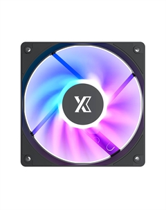 Вентилятор FC120B ARGB, 120 мм, 1500rpm, 26 дБ, 4-pin PWM, 1шт, черный, ARGB подсветка (FC120-1BF-SXX-GL) Xastra