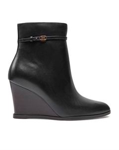 Ботильоны Double T Buckle 158092-006, черный Tory burch