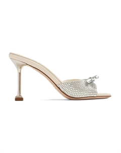 Туфли-Слипоны с серебряными кристаллами, серый Miu miu
