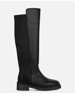 Женские кожаные ботинки со стразами, черный Alma en pena.