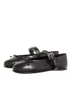 Кожаные балетки, черный Miu miu