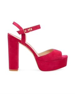 Босоножки на платформе с ромбовидной пряжкой, розовый Stuart weitzman