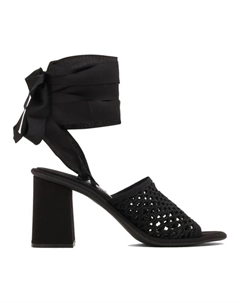 Сандалии на шнуровке, черный Miu miu