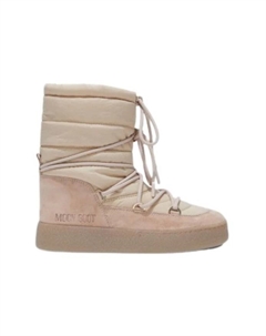 Ботинки L водонепроницаемая модель из нейлона и замши, бежевый Moon boot