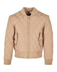Куртка всепогодная " Women's Girls Diamond Quilt Nylon Jacket" (1 шт.), без капюшона, бежевый Urban classics