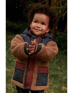 Дубленка из овчины, синий Next