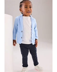 Блейзер из смесового льна (от 3 месяцев до 9 лет), синий Next