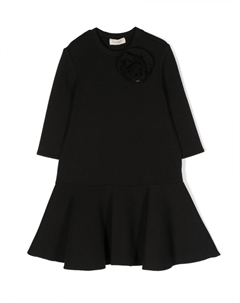 Расклешенное платье с цветочным декором, черный Twinset