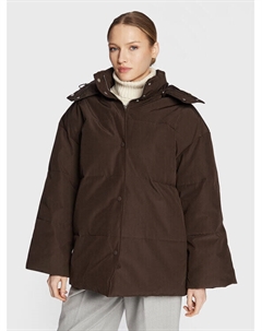 Пуховик свободного кроя, коричневый Samsøe φ samsøe