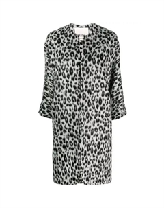 Пальто leopard-print zip-up coat, серый Isabel marant