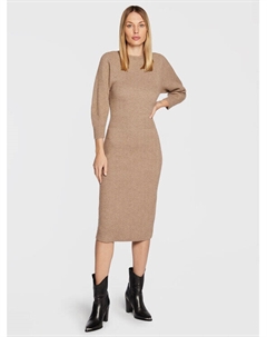 Трикотажное платье обычного кроя, бежевый Fabiana filippi