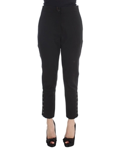 Элегантные укороченные брюки-капри черного цвета, черный Ermanno scervino