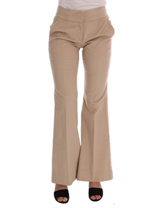 Шикарные бежевые брюки-клеш Bootcut, бежевый Ermanno scervino