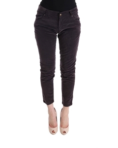 Шикарные коричневые укороченные хлопковые брюки-капри, коричневый Ermanno scervino